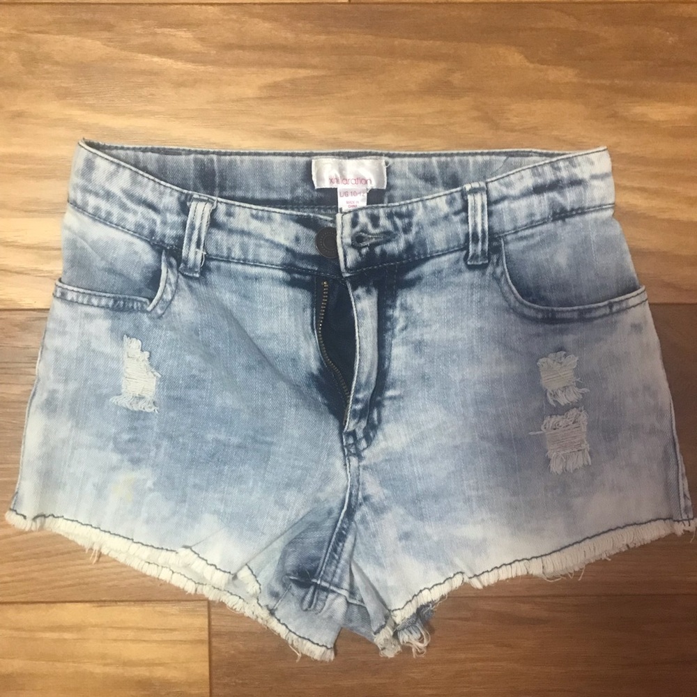 Faded Blue (Light Blue) Denim Jean Shorts